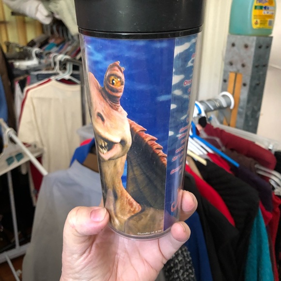 🔴COPY - STAR WARS COLLECTIBLE JAR JAR TRAVEL MUG NWT - Picture 6 of 8